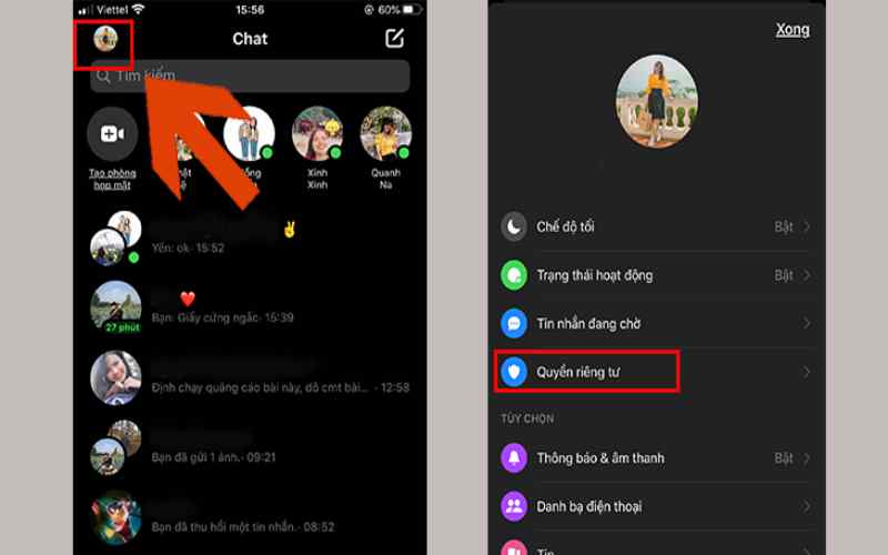 Khóa ứng dụng Messenger