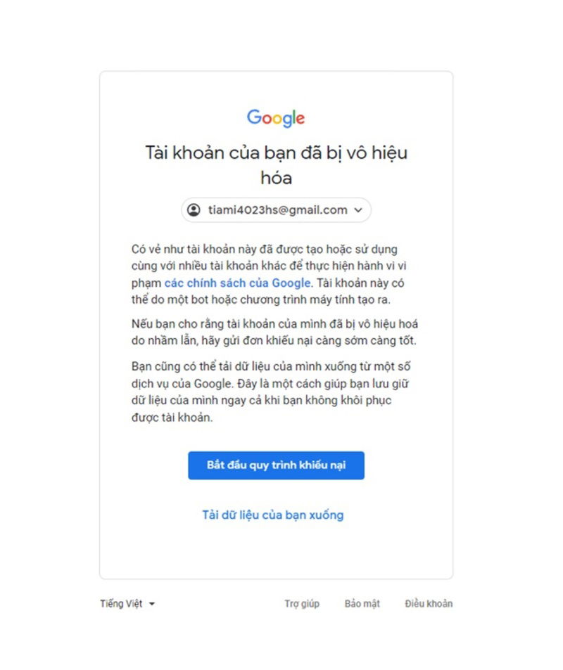 Hình ảnh người dùng đang điền form liên hệ hoặc hỗ trợ từ Google Support