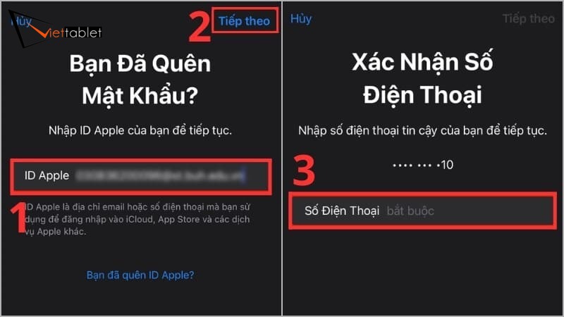 Cách lấy lại mật khẩu iCloud bằng số điện thoại trên iPhone