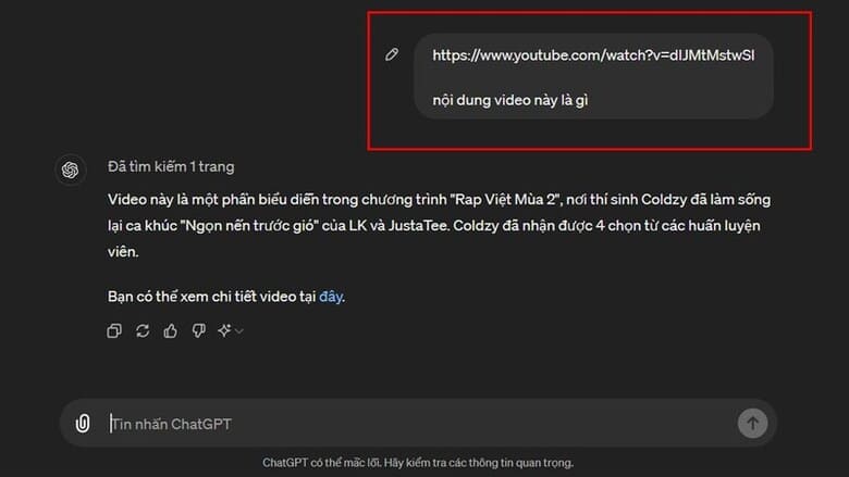 ChatGPT hỗ trợ đánh giá nội dung video