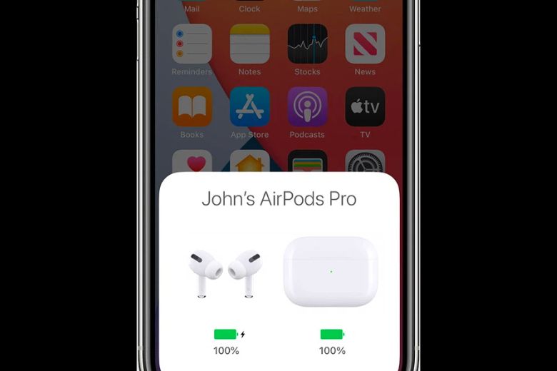 Kiểm tra pin AirPods trên iPhone, iPad