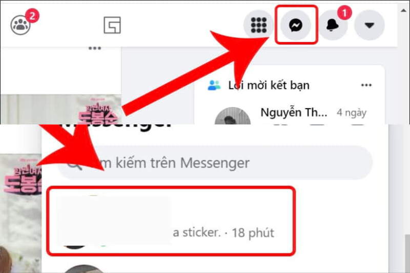 Mở cuộc hội thoại của nhóm hoặc cá nhân của Messenger trên máy tính