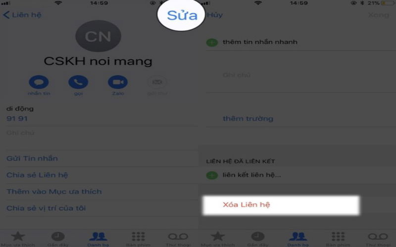 Cách xóa một số liên lạc bất kỳ trên iPhone