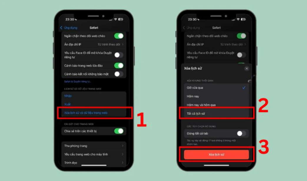 Cách xóa lịch sử Safari trên iOS 26 đơn giản