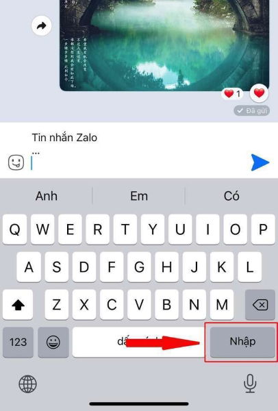 Cách xuống dòng Zalo trên iPhone