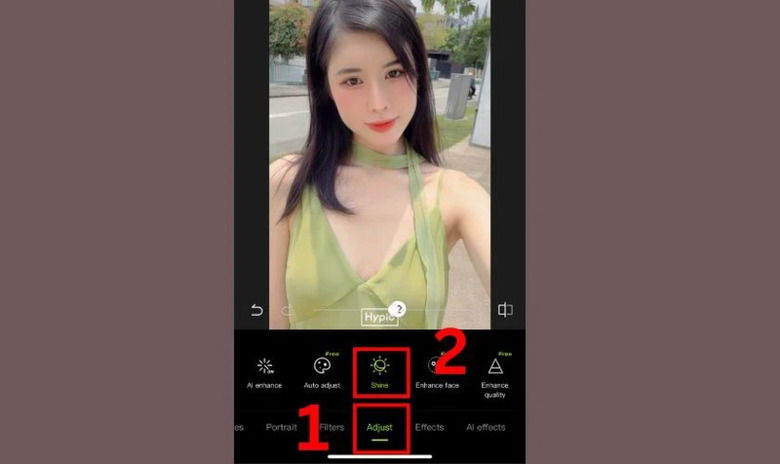 Công cụ điều chỉnh độ sáng tổng thể giúp bức ảnh trông tươi và sáng hơn.