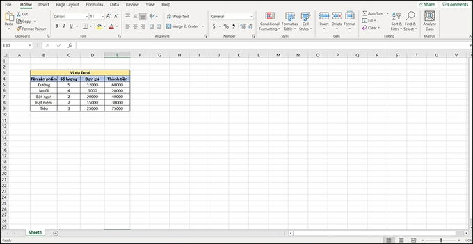 Hướng dẫn cách mở rộng vùng in trong Excel