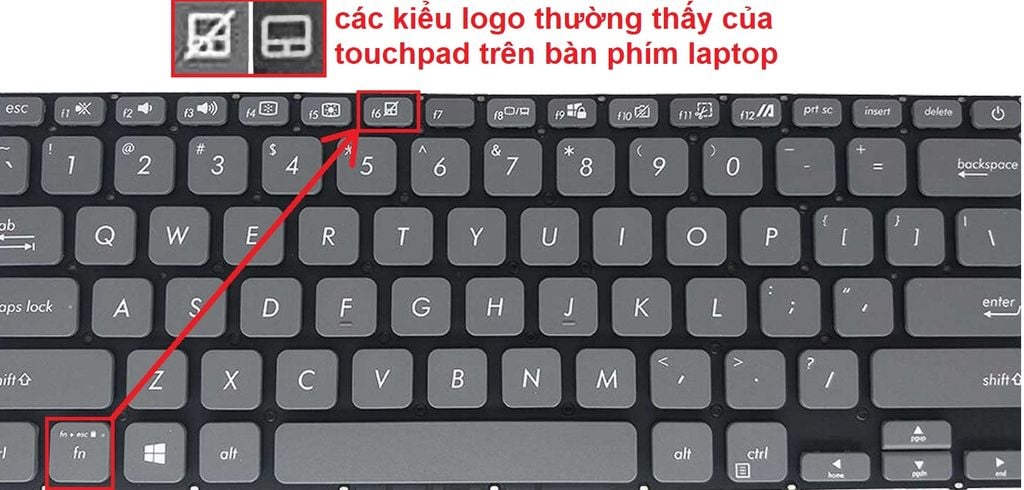 Bật lại touchpad bằng tổ hợp phím Fn trên bàn phím laptop