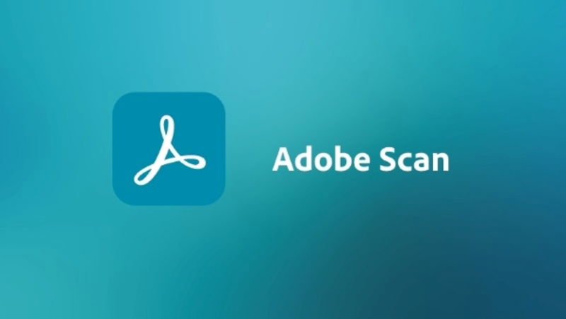 Ứng dụng Adobe Scan đang quét ảnh và hiển thị bản PDF xem trước.