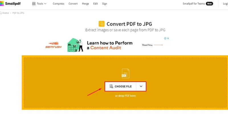Chuyển PDF sang PNG bằng SmallPDF