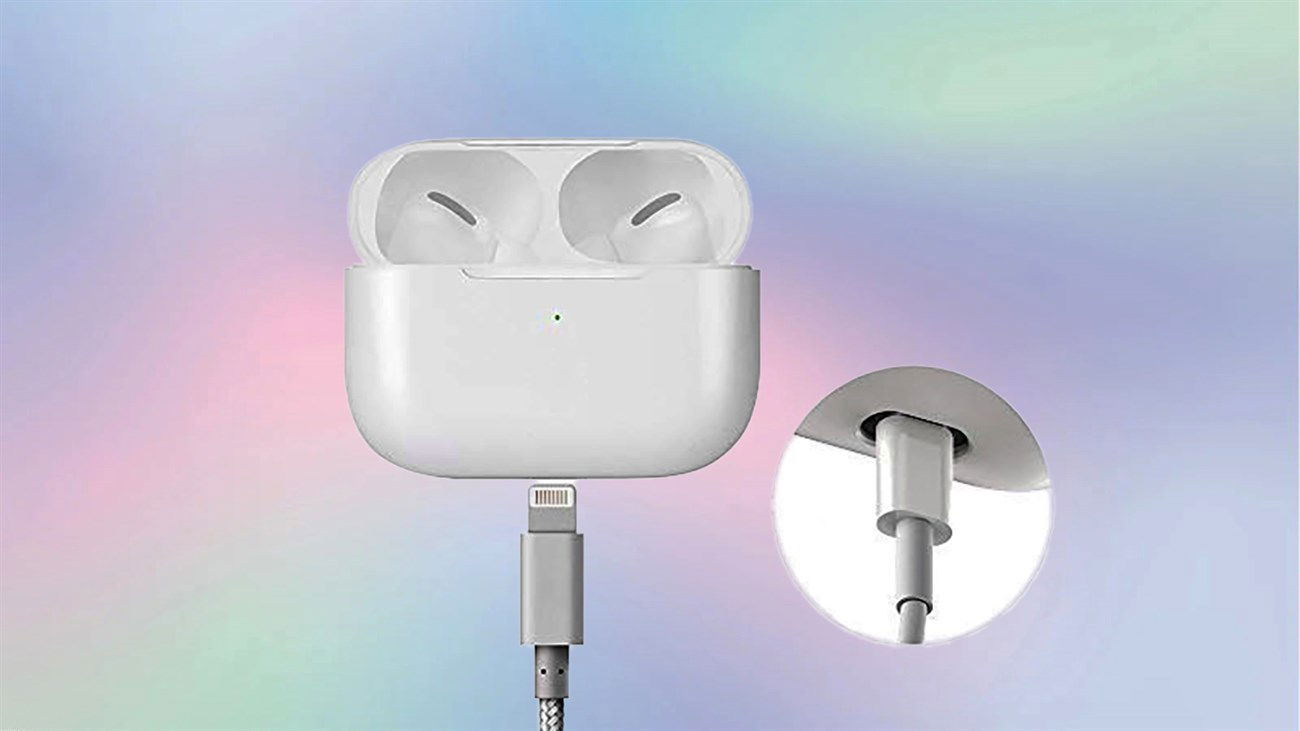 Hộp sạc Airpods sử dụng cổng sạc Lightning