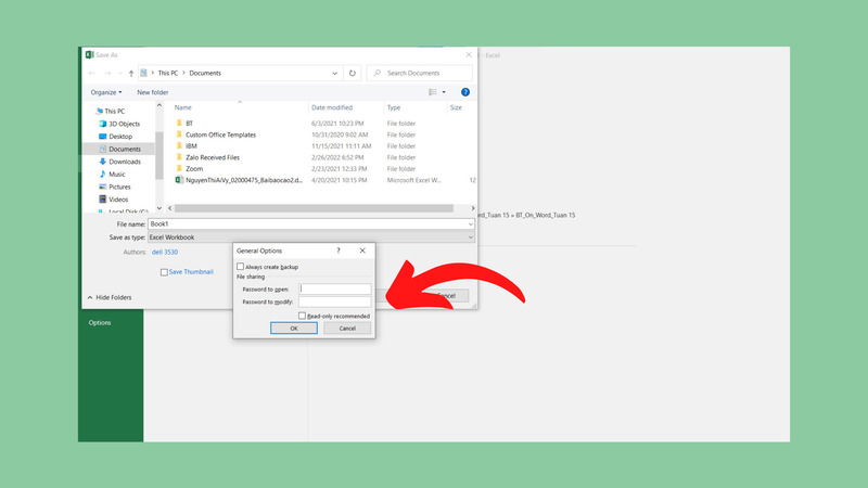 Cách khóa file Excel chỉ có thể xem (Read-only) mà không sửa được