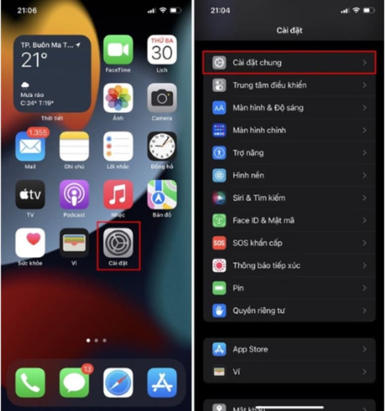 Đặt lại cài đặt (Reset) phù hợp để khắc phục đèn flash iPhone không sáng