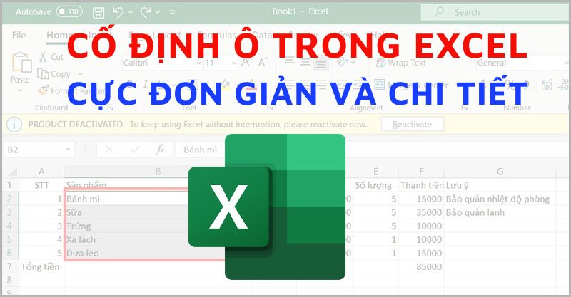 Khi nào nên cố định dòng và cột trong Excel?