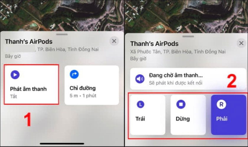 Dùng tính năng phát âm thanh để tìm AirPods bị mất một bên