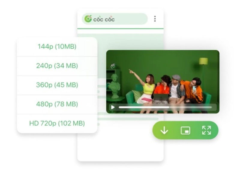 Sử dụng trình duyệt Cốc Cốc để tải phim về điện thoại dễ dàng