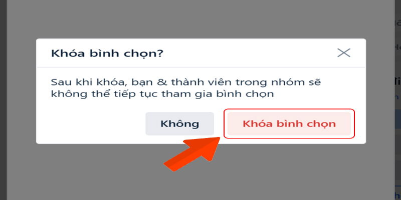 Cách khóa tạo bình chọn trên Zalo