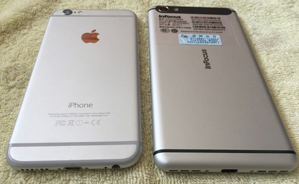 InFocus M560 khi đặt cạnh iPhone 6