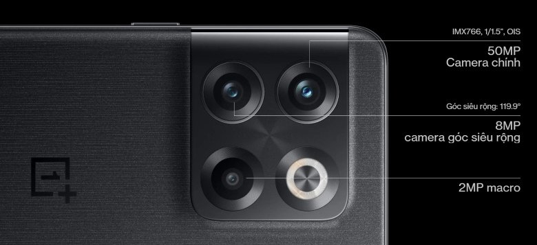 OnePlus 10T 5G sở hữu cụm camera quen thuộc trên các dòng Android