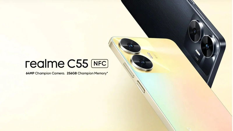 Realme C55 – Điện thoại pin 5000mAh, sạc nhanh và thiết kế thời thượng.