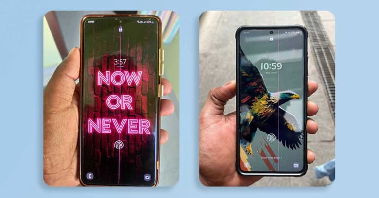 So sánh màn hình bình thường và màn hình bị sọc