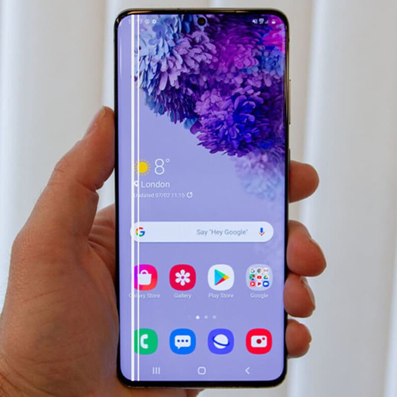 Màn hình điện thoại bị va đập gây lỗi hiển thị