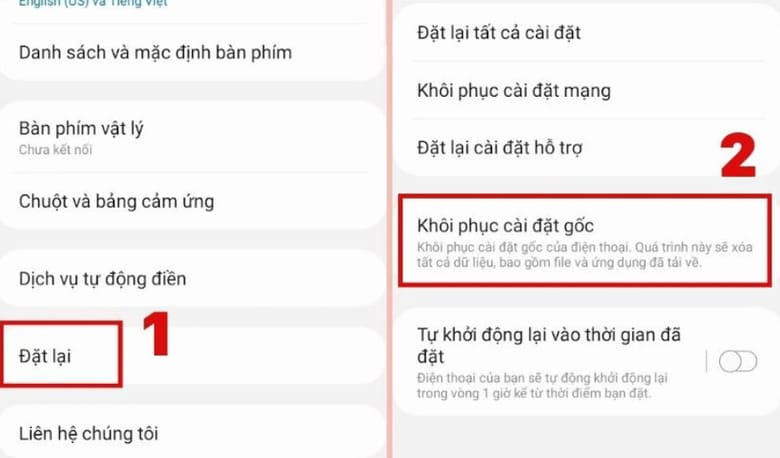 Đặt lại cài đặt khi lỗi không thể khắc phục bằng chỉnh sửa