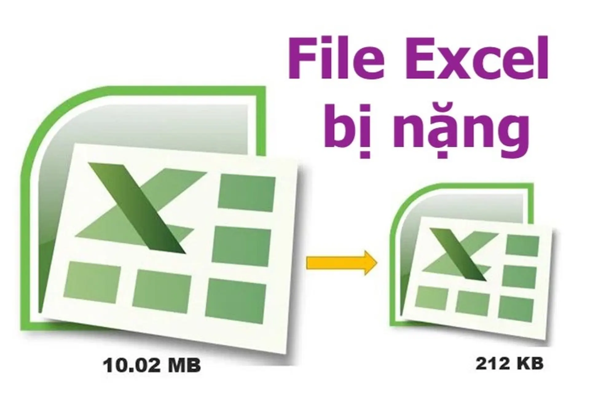 File Excel bị nặng có thể xuất phát từ nhiều nguyên nhân khác nhau: