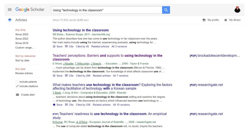 Sử dụng tìm kiếm trên Google Scholar thông minh và chính xác