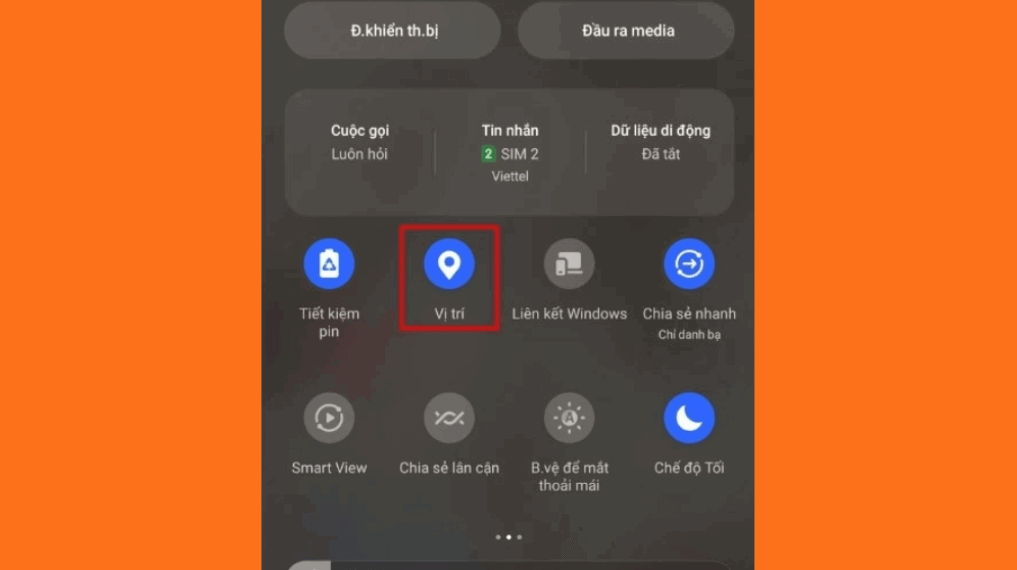 Tắt rồi bật lại tính năng Vị trí/GPS trên máy Android