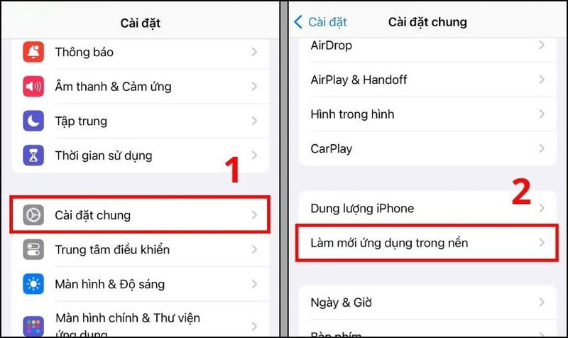 Quản lý ứng dụng chạy nền trên iOS 26
