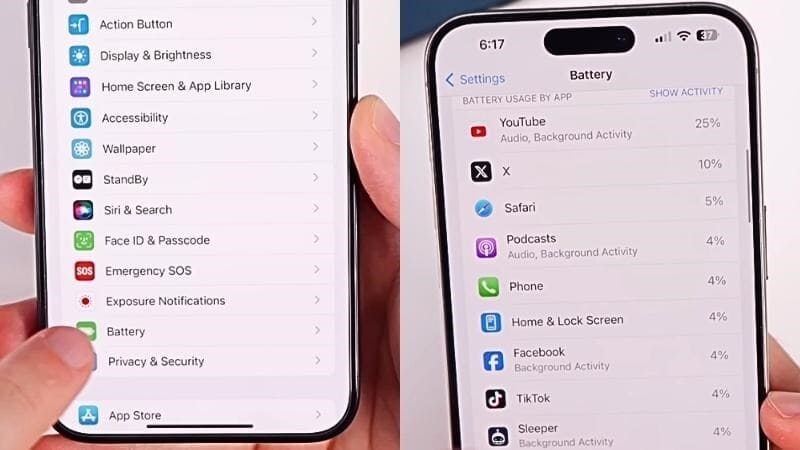 Kiểm soát ứng dụng tiêu thụ pin