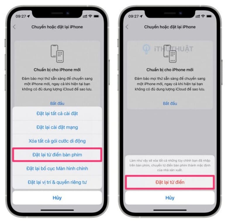 Đặt lại cài đặt iPhone 14 để khắc phục lỗi nhập tiếng Việt.