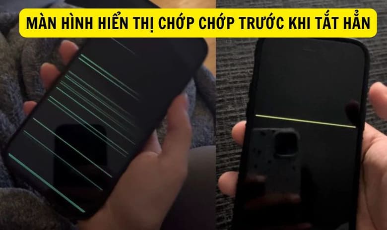 Màn hình chớp liên tục rồi tắt hẳn