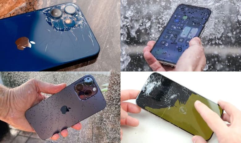 Tác động vật lý khiến màn hình điện thoại lỗi hiển thị