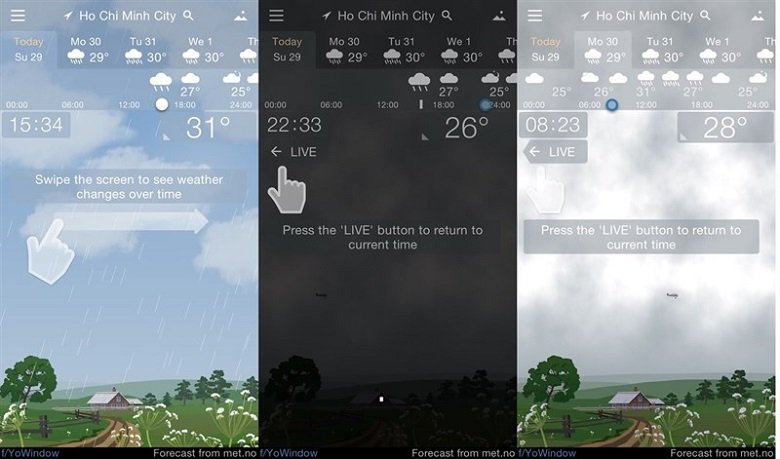 Ứng dụng thời tiết trên iOS miễn phí