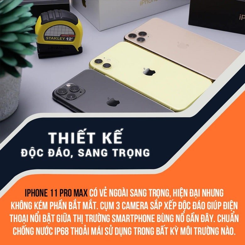 thiết kế iPhone 11 Pro Max CPO