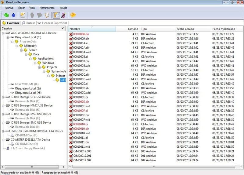 Pandora Recovery khôi phục file đã xóa với giao diện trực quan