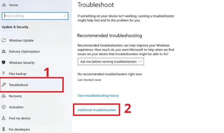 Sửa lỗi thông qua Windows Update Troubleshooter 