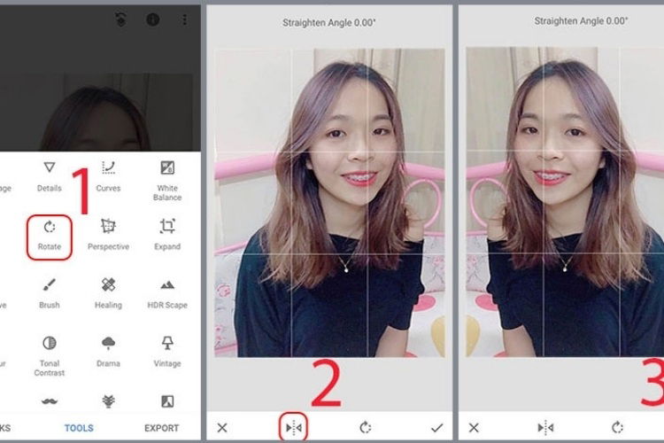 Thử chụp với camera trước để căn khung tốt hơn