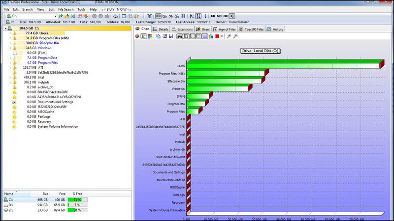 TreeSize có 3 phiên bản khác nhau