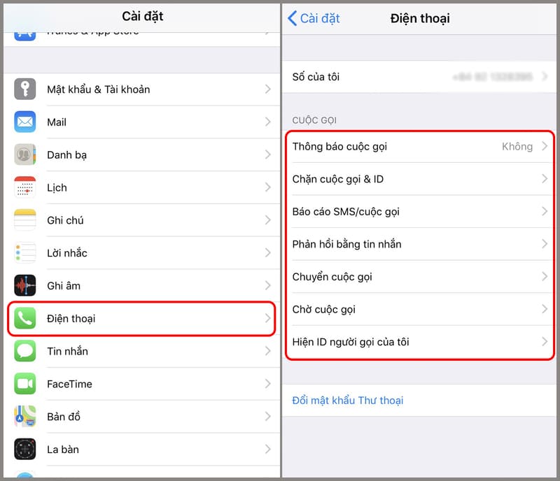 Cài đặt cuộc gọi trên iPhone chưa phù hợp