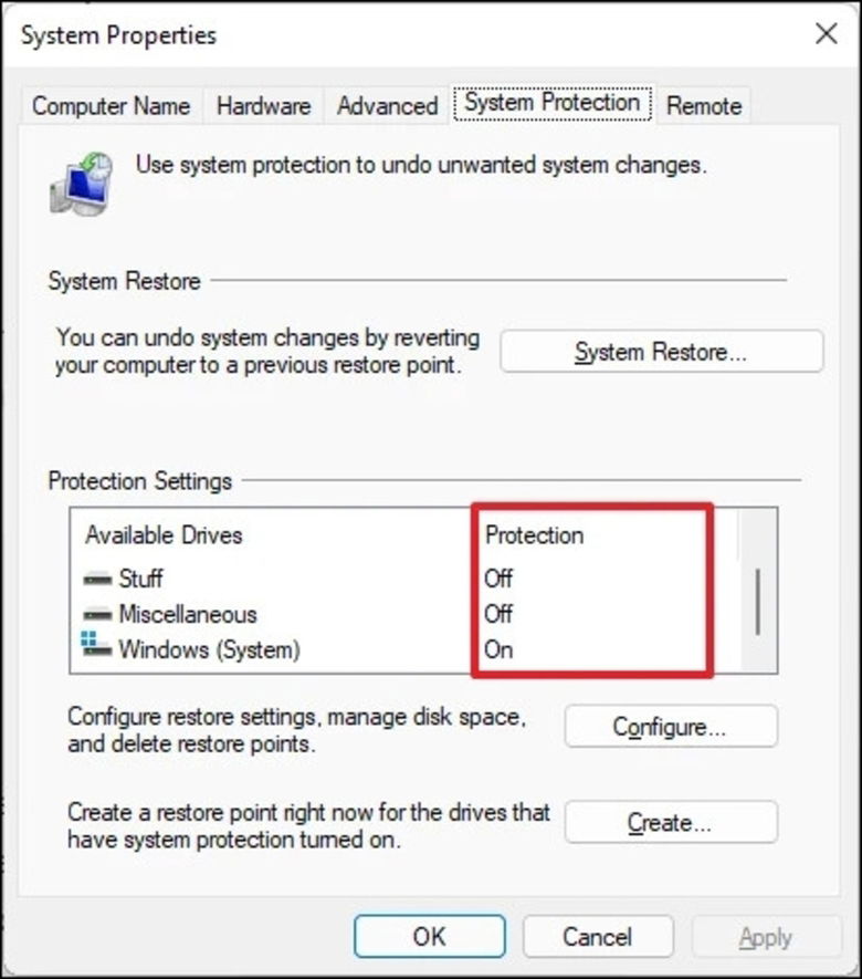 System Restore trên Windows