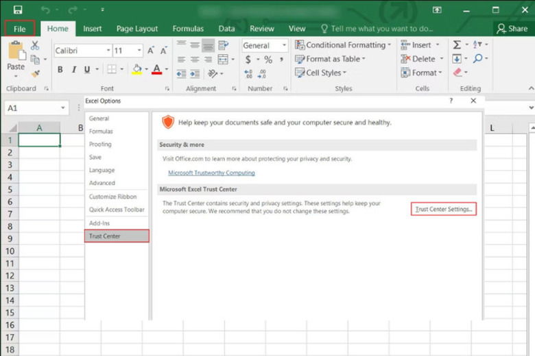 Cảnh báo bảo mật khi file Office chứa Macro hoặc nội dung thực thi