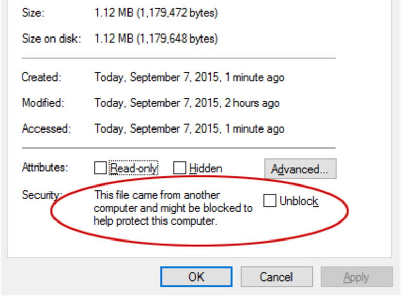 Cách bỏ chặn file Office tải từ Internet trong phần Properties