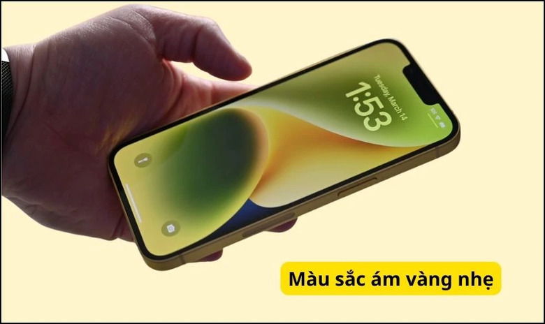 Dấu hiệu nhận biết khi iPhone 14 bị vàng màn hình