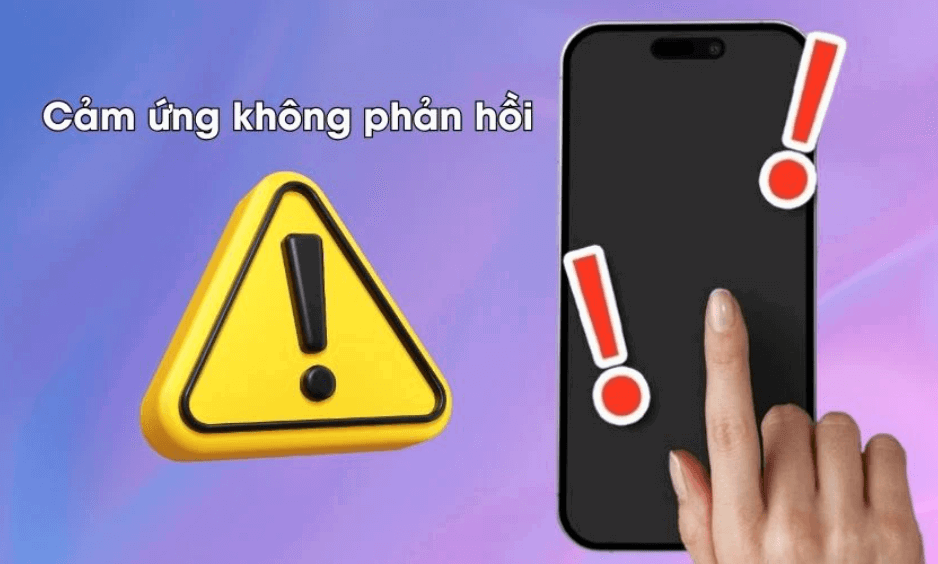 Dấu hiệu dễ nhận thấy nhất là khi chạm vào màn hình không phản hồi.