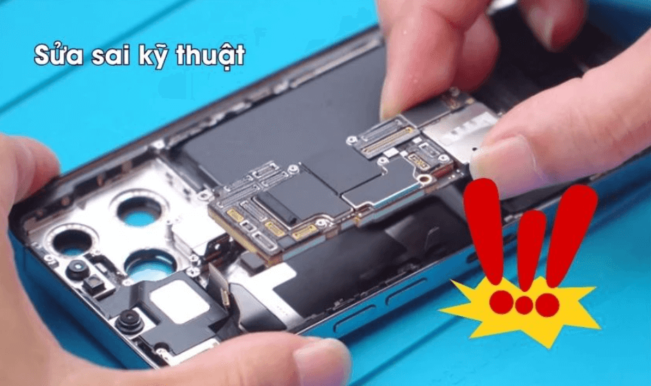 Máy từng sửa chữa nhưng thao tác không đúng kỹ thuật