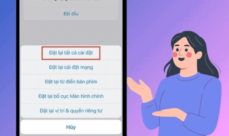 Khôi phục cài đặt gốc khi nghi ngờ lỗi phần mềm