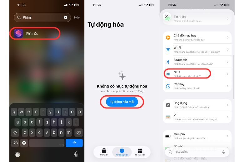 Thao tác bật tính năng NFC từ dòng iPhone X trở về sau